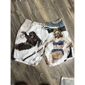 Franks Australia Men Large Beach Graphic Bathers Print Swim Trunks